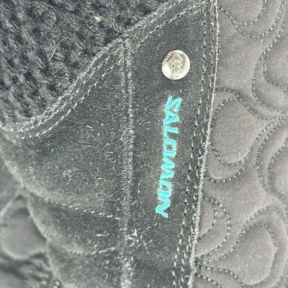 Salomon Quilted Waterproof Insulated Winter‎ Boots Womens Black Side Zip Outdoor